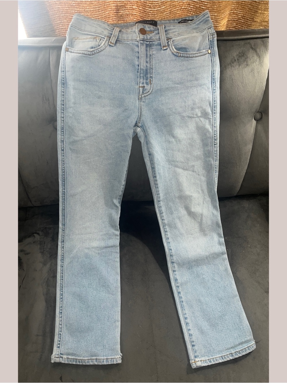 Sanctuary Jeans Women’s Size 2 Light Blue Modern Straight Crop Stretch Rise